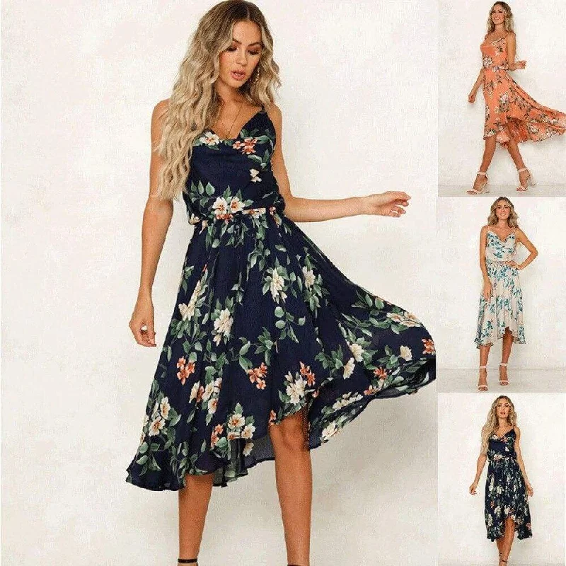 Plaid midi dresses for a fall - themed family gathering FashionSierra - Summer Women Boho Sleeveless Loose Midi Dress Fashion Floral Evening Party Beach Dress Holiday Beach Sundress Plaid midi dresses for a fall - themed family gathering FashionSierra - Summer Women Boho Sleeveless Loose Midi Dress Fashion Floral Evening Party Beach Dress Holiday Beach Sundress