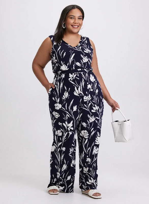 Mini dresses with gathered skirts for a voluminous effect Floral Braided Belt Jumpsuit Mini dresses with gathered skirts for a voluminous effect Floral Braided Belt Jumpsuit