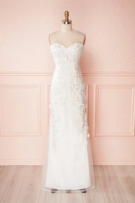 Mini dresses with tiered skirts for added volume Vidyana | Floral Bridal Gown