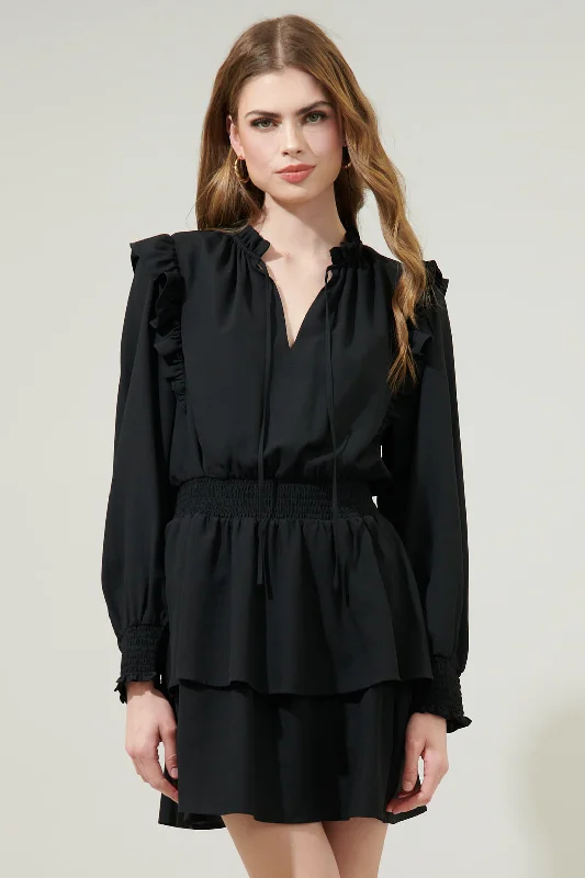 Polyester mini dresses for easy care Baron Layered Mini Dress