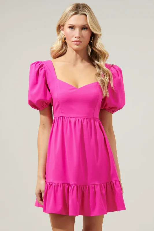 Floral print mini dresses for summer parties Evy Sweetheart Mini Dress