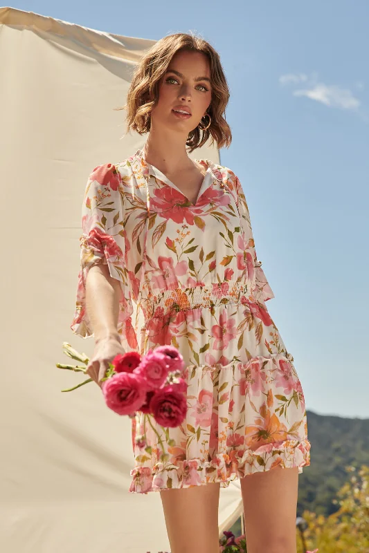 Mini dresses with tassel accents for a fun touch Maldonado Floral Amorcito Bell Sleeve Mini Dress Mini dresses with tassel accents for a fun touch Maldonado Floral Amorcito Bell Sleeve Mini Dress