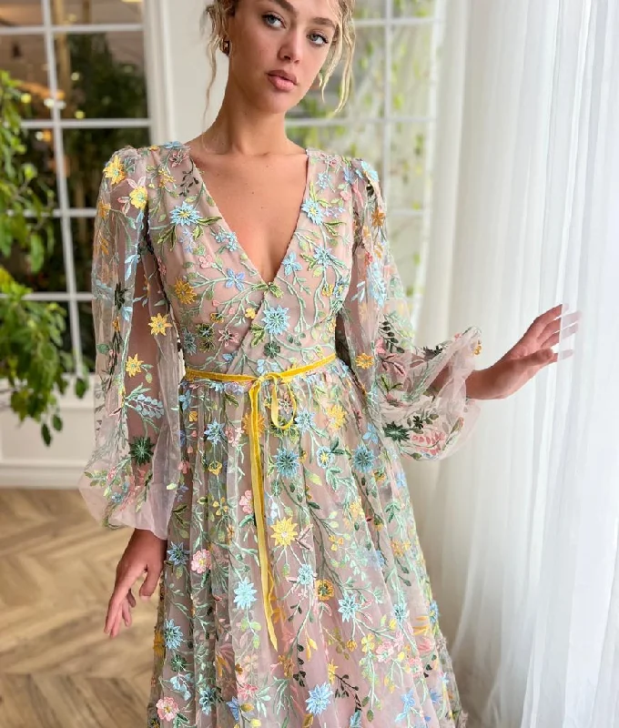 Mini dresses with embroidered details for a unique touch Arcadia Meadow Dreamy Gown
