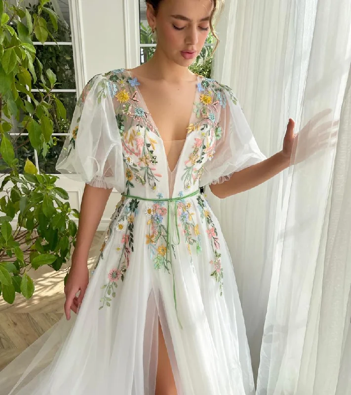 Sheer mini dresses with lace inserts Gardenia Dreamy Waltz Gown