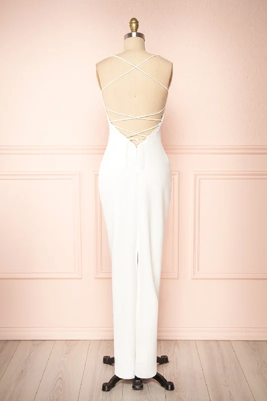 Ruffled mini dresses for a romantic touch Alesia Ivory | Strapless Mermaid Maxi Dress Ruffled mini dresses for a romantic touch Alesia Ivory | Strapless Mermaid Maxi Dress