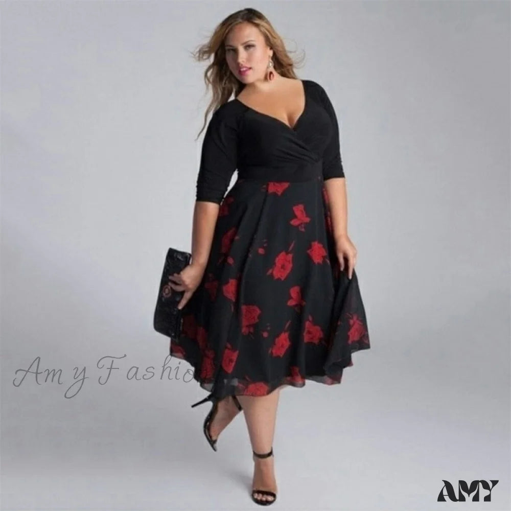 Midi dresses with lace - up fronts for a unique and adjustable style Amy Fashion - Sexy Floral Print Boho Dress Midi dresses with lace - up fronts for a unique and adjustable style Amy Fashion - Sexy Floral Print Boho Dress
