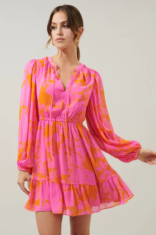 Mini dresses with belted waists for a defined silhouette Lava Flow Paxton Balloon Sleeve Mini Dress Mini dresses with belted waists for a defined silhouette Lava Flow Paxton Balloon Sleeve Mini Dress