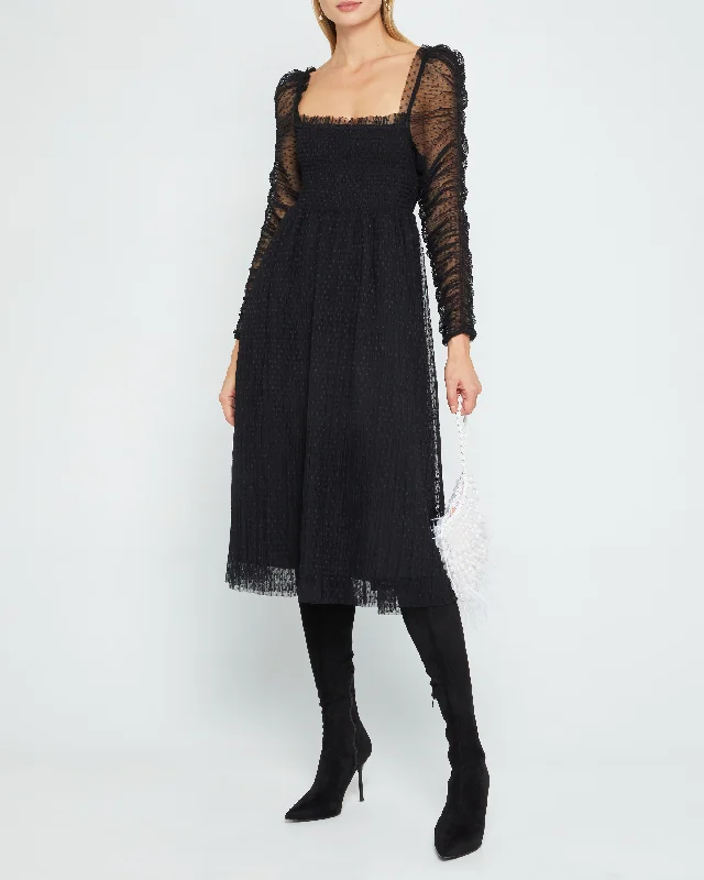 Midi dresses with abstract art prints for an artistic statement Rain Dress