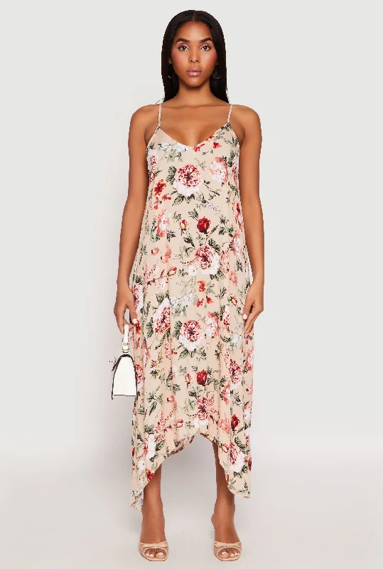 Midi dresses with bow accents for a sweet and charming look Floral Sharkbite Hem V Neck Dress Midi dresses with bow accents for a sweet and charming look Floral Sharkbite Hem V Neck Dress