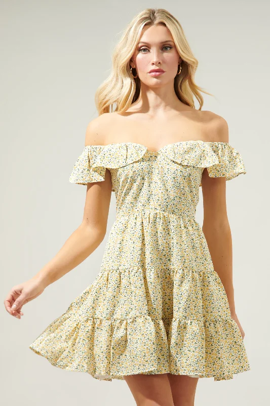 Mini dresses with embroidered details for a unique touch Pastina Floral Payton Sweetheart Ruffle Mini Dress Mini dresses with embroidered details for a unique touch Pastina Floral Payton Sweetheart Ruffle Mini Dress