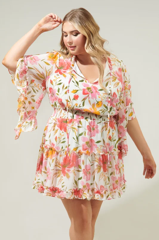 Mini dresses with empire waists for a flattering fit Maldonado Floral Amorcito Bell Sleeve Mini Dress Curve Mini dresses with empire waists for a flattering fit Maldonado Floral Amorcito Bell Sleeve Mini Dress Curve