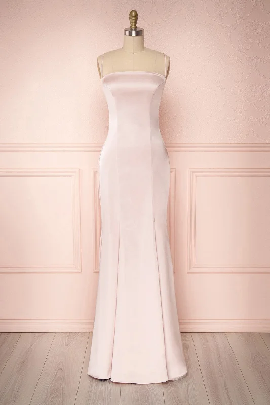 Mini dresses with pocket details for added functionality Naomie Blush | Pink Silky Dress Mini dresses with pocket details for added functionality Naomie Blush | Pink Silky Dress