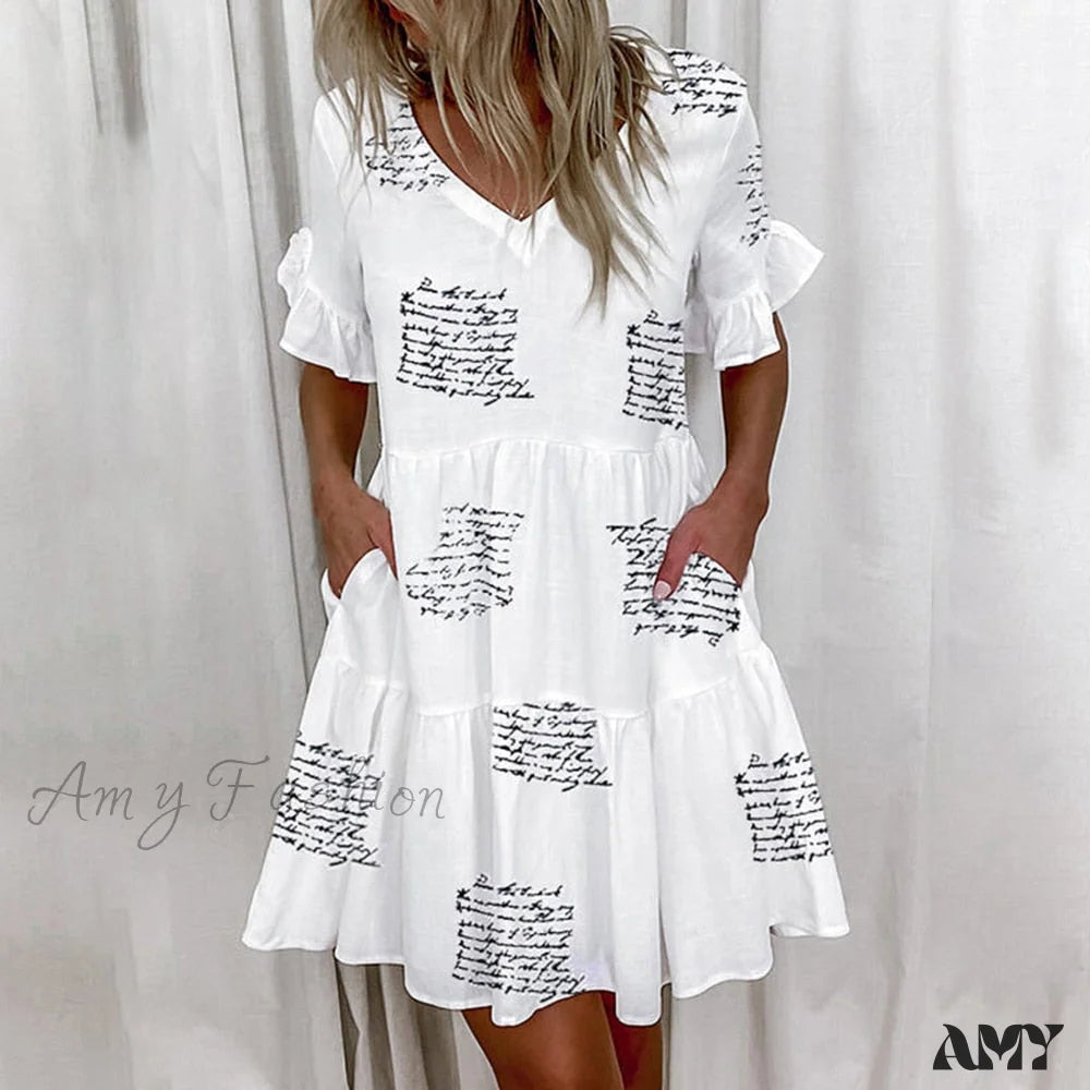 Midi dresses with ruched sleeves for a more fitted and stylish arm look Amy Fashion - Short Sleeve Floral Print Plus Size White Dresses Midi dresses with ruched sleeves for a more fitted and stylish arm look Amy Fashion - Short Sleeve Floral Print Plus Size White Dresses