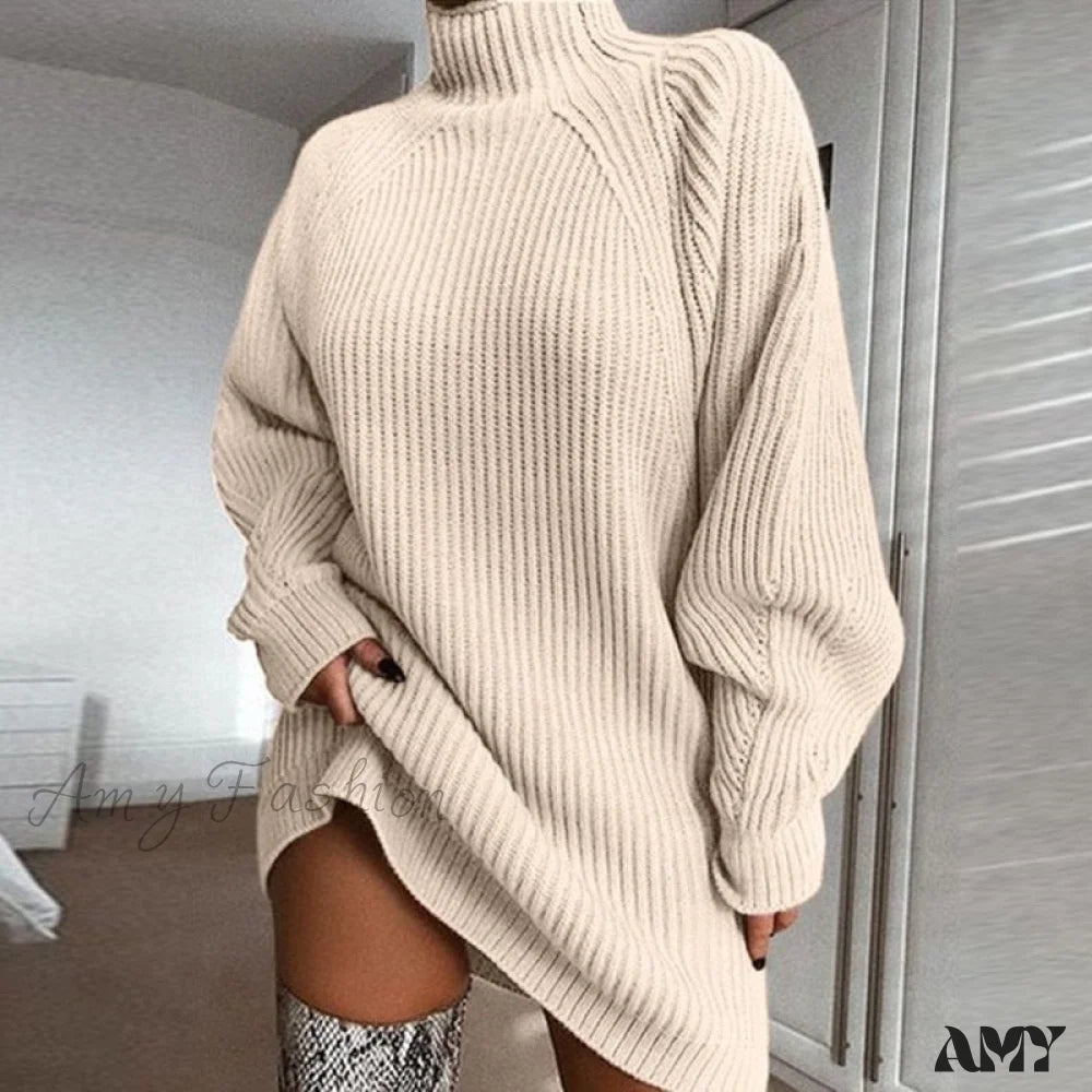Midi dresses with polka dot prints for a playful summer outfit Amy Fashion - Oversized Solid Long Sleeve Elegant Mini Sweater Dress Midi dresses with polka dot prints for a playful summer outfit Amy Fashion - Oversized Solid Long Sleeve Elegant Mini Sweater Dress