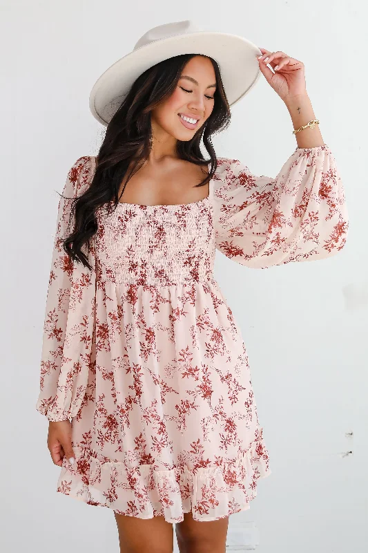 Denim mini dresses with distressed details FINAL SALE - Authentic Glamour Blush Floral Mini Dress Denim mini dresses with distressed details FINAL SALE - Authentic Glamour Blush Floral Mini Dress