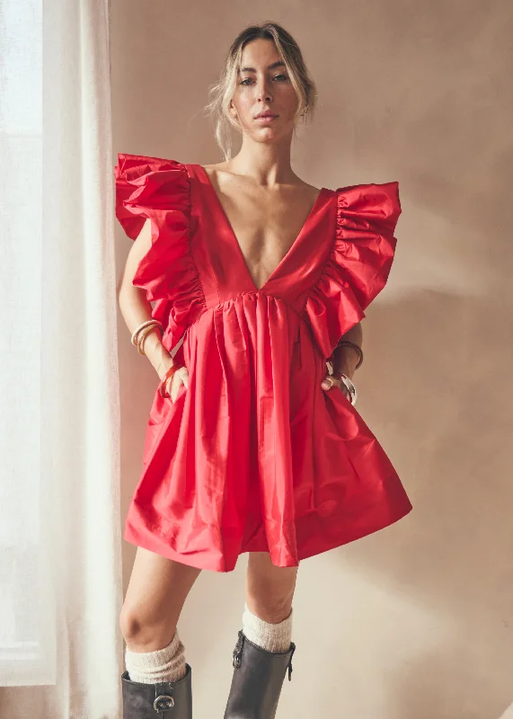 Satin mini dresses for a luxurious feel Bailey Mini | Cherry