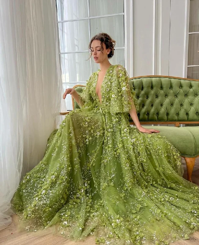 Mini dresses with patchwork designs for a unique style Verdant Winter Gown
