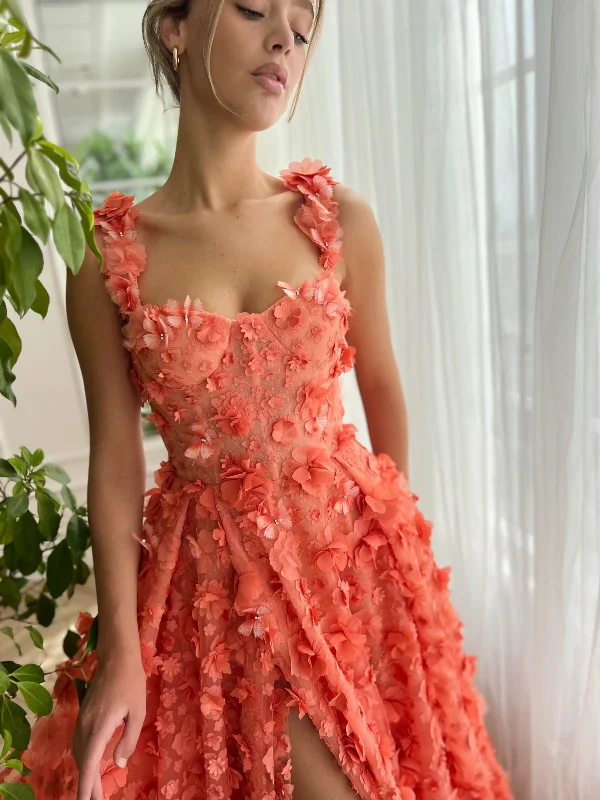 Mini dresses with tiered skirts for added volume Petal-Papillon Fantasia Gown