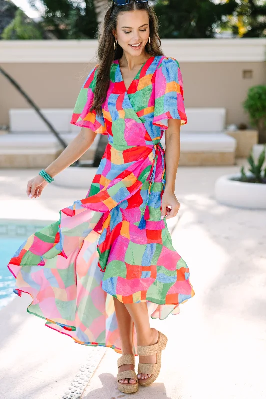 Midi dresses with printed lining for a hidden and stylish detail Dream Of The Day Red Abstract Midi Dress Midi dresses with printed lining for a hidden and stylish detail Dream Of The Day Red Abstract Midi Dress