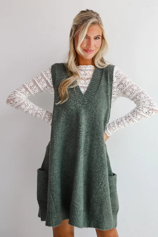Mini dresses with cut - out details for a trendy look Successful Sophistication Sweater Mini Dress Mini dresses with cut - out details for a trendy look Successful Sophistication Sweater Mini Dress