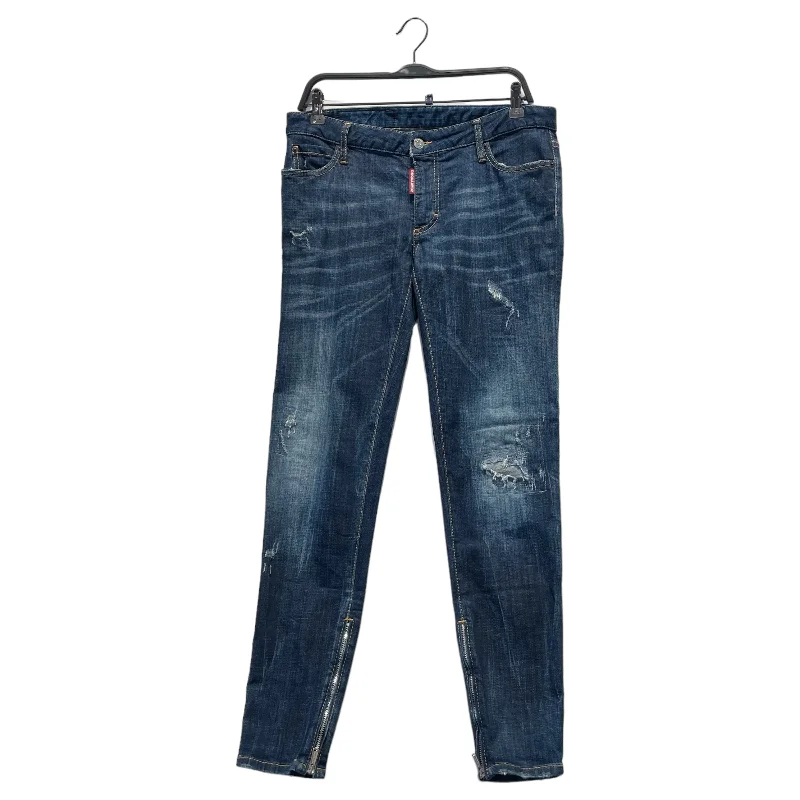 Plus Size Women's Elastic - Waist Culottes in Earth TonesDSQUARED2/Skinny Pants/44/Denim/BLU/ Plus Size Women's Elastic - Waist Culottes in Earth TonesDSQUARED2/Skinny Pants/44/Denim/BLU/