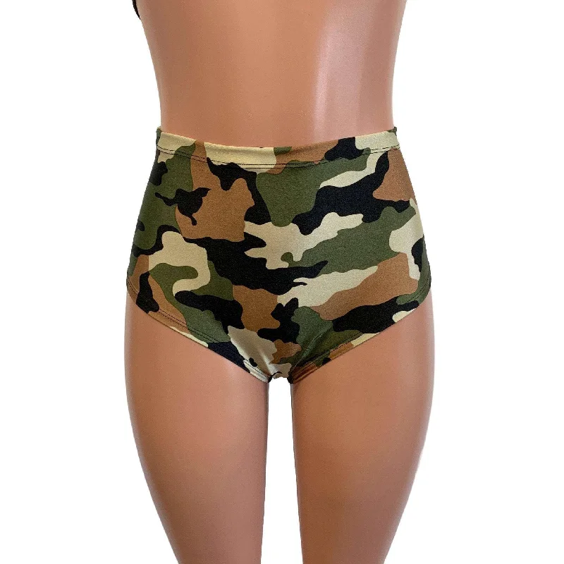 High Waist Hot Pants - Camouflage