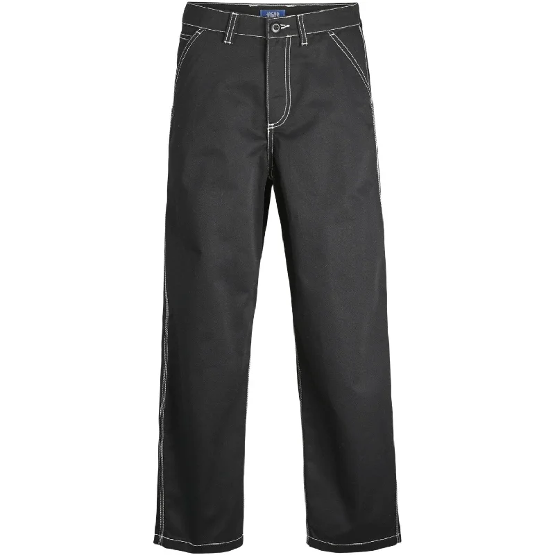 Plus Size Women's Metallic - Finish Joggers for a Stylish LoungeJack & Jones Junior Black Stalex Contrast Worker Pants Plus Size Women's Metallic - Finish Joggers for a Stylish LoungeJack & Jones Junior Black Stalex Contrast Worker Pants