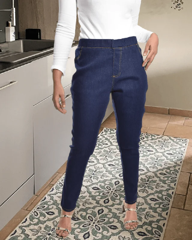 Wide - Leg Women's Chiffon Palazzo Pants for a Flowy AppealLadies Blue Jeggings