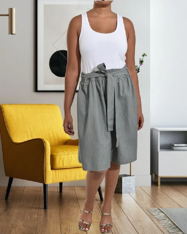 Tapered Leg Women's Wool Blend Trousers for WinterLadies Bermuda Shorts