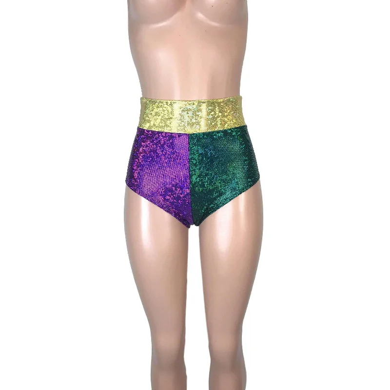 High Waist Hot Pants - Mardi Gras