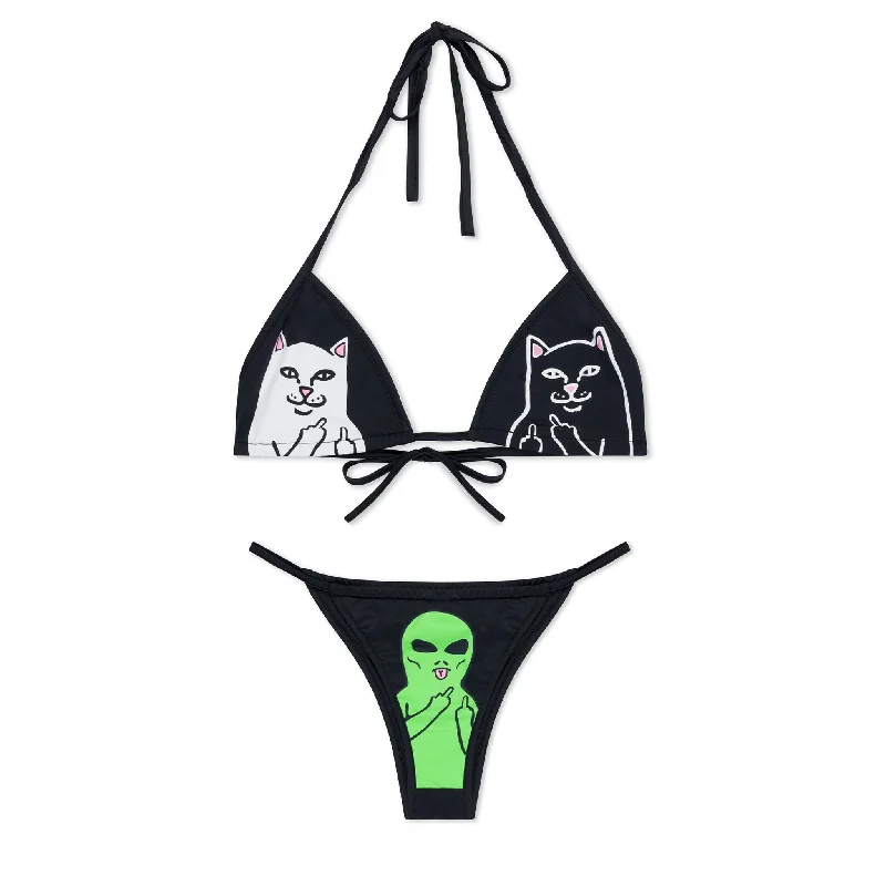 Floral - printed bikini for a feminine and colorful beach vibeWhole Gang 2pc Bikini Set (Black) Floral - printed bikini for a feminine and colorful beach vibeWhole Gang 2pc Bikini Set (Black)