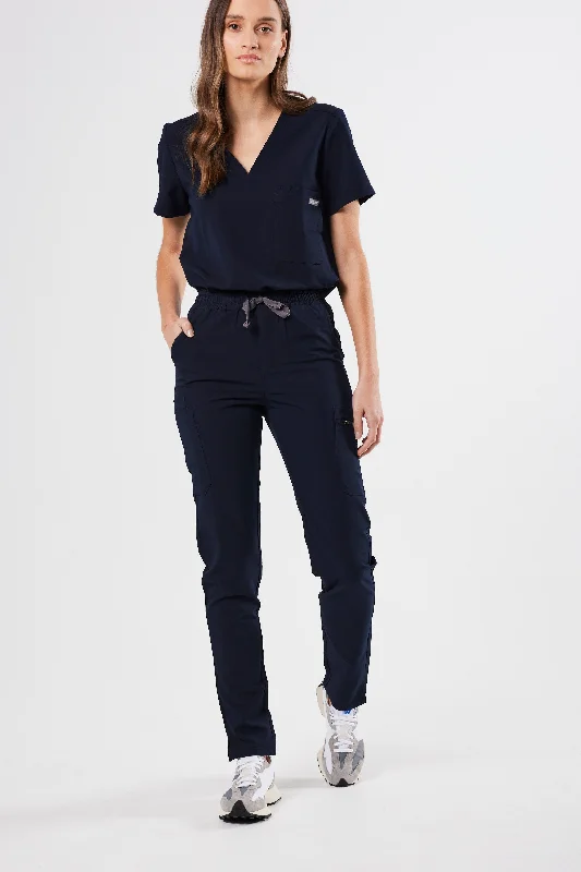 Plus Size Women's Metallic - Finish Joggers for a Stylish LoungeCLASSIC HIGH WAISTED SKINNY STRAIGHT LEG WOMEN'S SCRUB PANTS (NAVY) Plus Size Women's Metallic - Finish Joggers for a Stylish LoungeCLASSIC HIGH WAISTED SKINNY STRAIGHT LEG WOMEN'S SCRUB PANTS (NAVY)