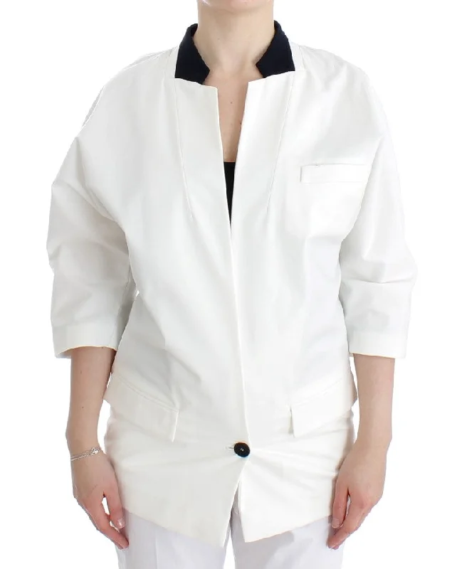 Double - Breasted Women's Polyester Blazers in Bright Colors for a Fun StyleAndrea Pompilio Cotton Blend Oversized Blazer Women's Jacket Double - Breasted Women's Polyester Blazers in Bright Colors for a Fun StyleAndrea Pompilio Cotton Blend Oversized Blazer Women's Jacket