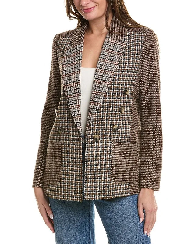 Plus Size Women's Double - Breasted Wool Blazers for Winter Office WearCentral Park West Dallas Wool-Blend Blazer Plus Size Women's Double - Breasted Wool Blazers for Winter Office WearCentral Park West Dallas Wool-Blend Blazer