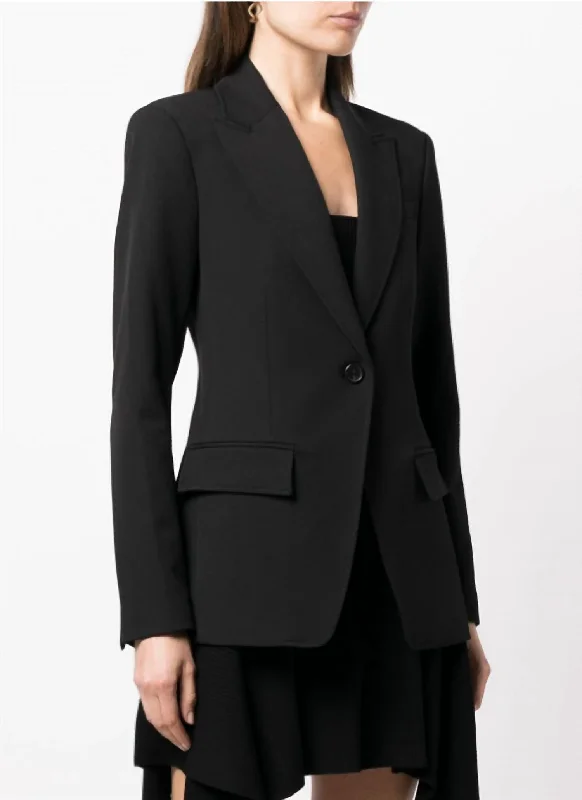 Single - Breasted Women's Linen Blend Blazers in Earth Tones for Casual WearEdie Single-Breasted Jacket Blazer In Black Single - Breasted Women's Linen Blend Blazers in Earth Tones for Casual WearEdie Single-Breasted Jacket Blazer In Black