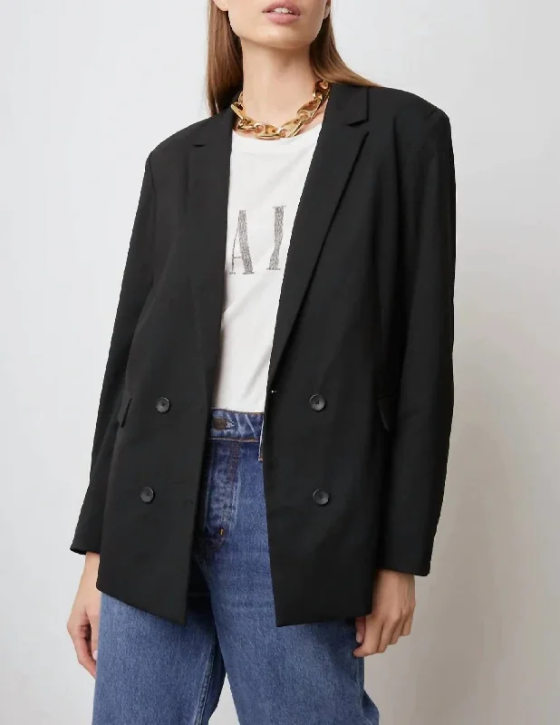 Women's Tailored Stretch Blazers in Navy Blue for Business MeetingsJac Blazer In Black Women's Tailored Stretch Blazers in Navy Blue for Business MeetingsJac Blazer In Black