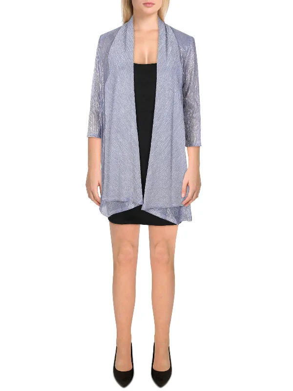 Oversized Women's Printed Blazers in Animal Patterns for a Statement PiecePetites Womens Metallic Drapey Duster Blazer Oversized Women's Printed Blazers in Animal Patterns for a Statement PiecePetites Womens Metallic Drapey Duster Blazer
