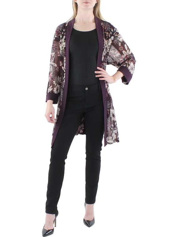 Single - Breasted Women's Corduroy Blazers in Mustard Yellow for an Autumn VibePlus Womens Mesh Floral Duster Blazer Single - Breasted Women's Corduroy Blazers in Mustard Yellow for an Autumn VibePlus Womens Mesh Floral Duster Blazer