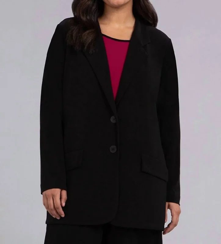 Women's Slim - Fit Blazers in Charcoal Gray for a Professional AppearanceThe Blazer In Black