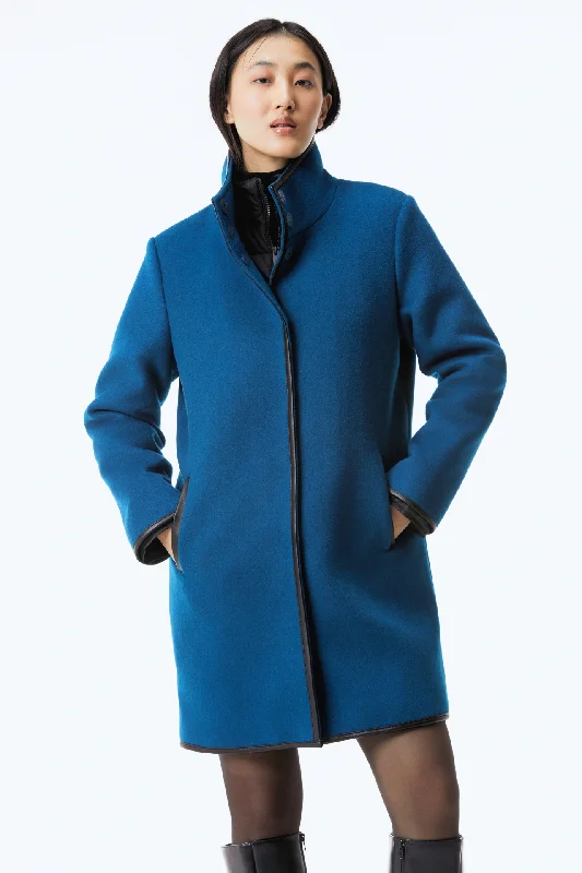 Shearling - lined women's leather coats for ultimate warmth and luxuryRYSA
