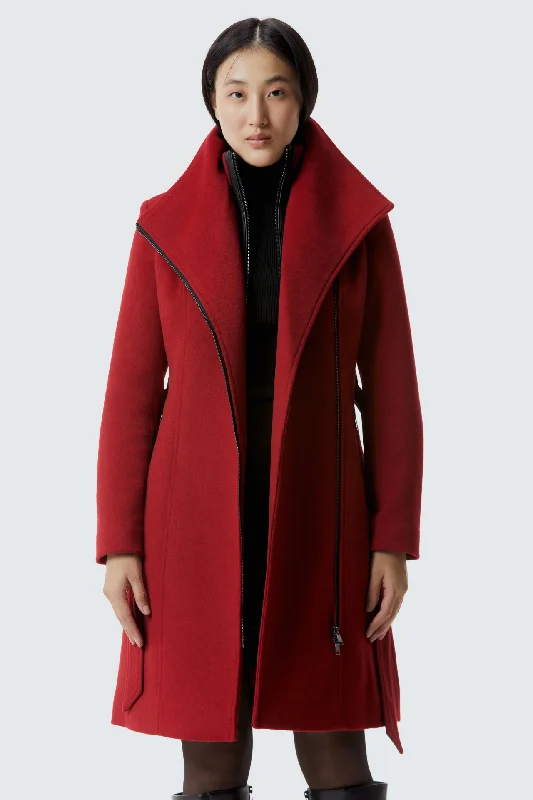 Long women's mac coats in a lightweight fabric for spring showersAERYN