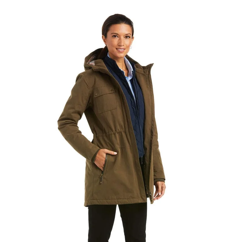 Checkered women's wool coats in a classic pattern for a timeless styleAriat Ladies Argentium Parka Earth Checkered women's wool coats in a classic pattern for a timeless styleAriat Ladies Argentium Parka Earth