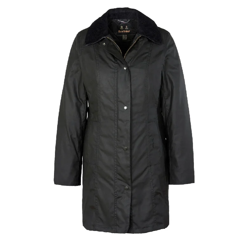 Women's pea coats with brass buttons for a nautical - inspired styleBarbour Womens Belsay Wax Jacket Black Women's pea coats with brass buttons for a nautical - inspired styleBarbour Womens Belsay Wax Jacket Black