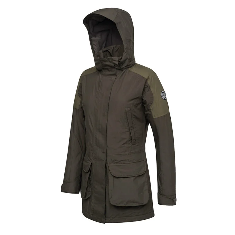 Women's long - sleeve wool coats in a houndstooth pattern for a classic charmBeretta Womens Tri-Active EVO Jacket Brown Bark Women's long - sleeve wool coats in a houndstooth pattern for a classic charmBeretta Womens Tri-Active EVO Jacket Brown Bark