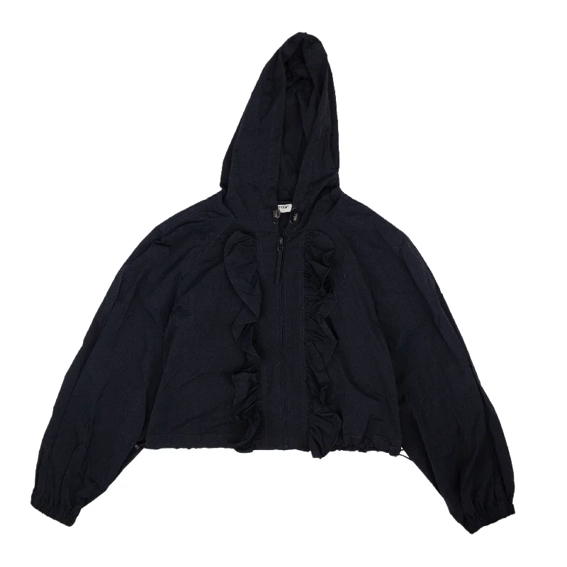 Opening Ceremony COLLEGIATE NAVY RUFFLE WINDBREAKER