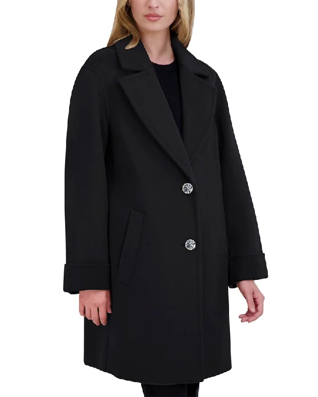 Women's knee - length wool blend coats with a fur collar for added warmthTahari Sandra Wool-Blend Coat Women's knee - length wool blend coats with a fur collar for added warmthTahari Sandra Wool-Blend Coat