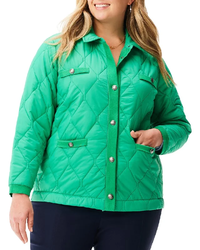 Women's longline double - breasted camel coats for a sophisticated lookNic+Zoe Plus Knit Trim Puffer Jacket Women's longline double - breasted camel coats for a sophisticated lookNic+Zoe Plus Knit Trim Puffer Jacket