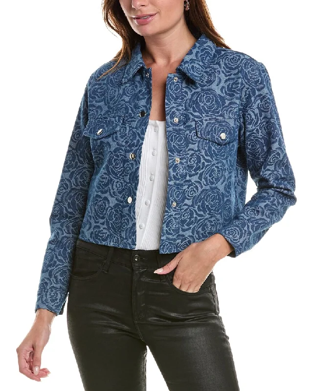 Shearling - lined women's leather coats for ultimate warmth and luxuryGracia Floral Jacket