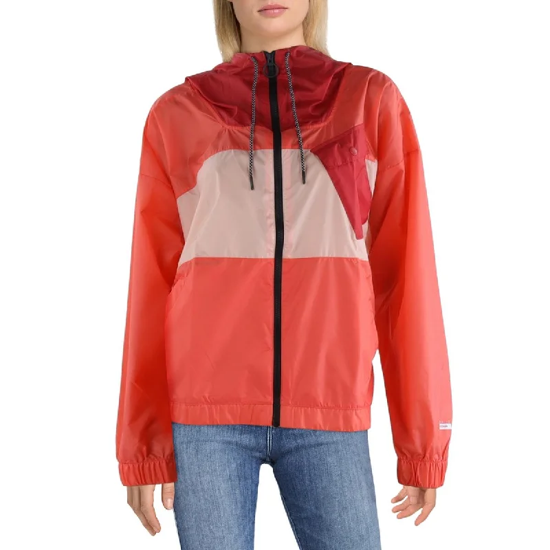 Womens Hooded Colorblock Soft Shell Jacket