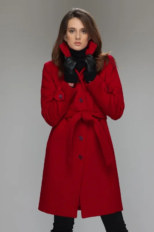 Petite women's wool blend coats with a tailored fit for a flattering silhouetteBRENNA Petite women's wool blend coats with a tailored fit for a flattering silhouetteBRENNA